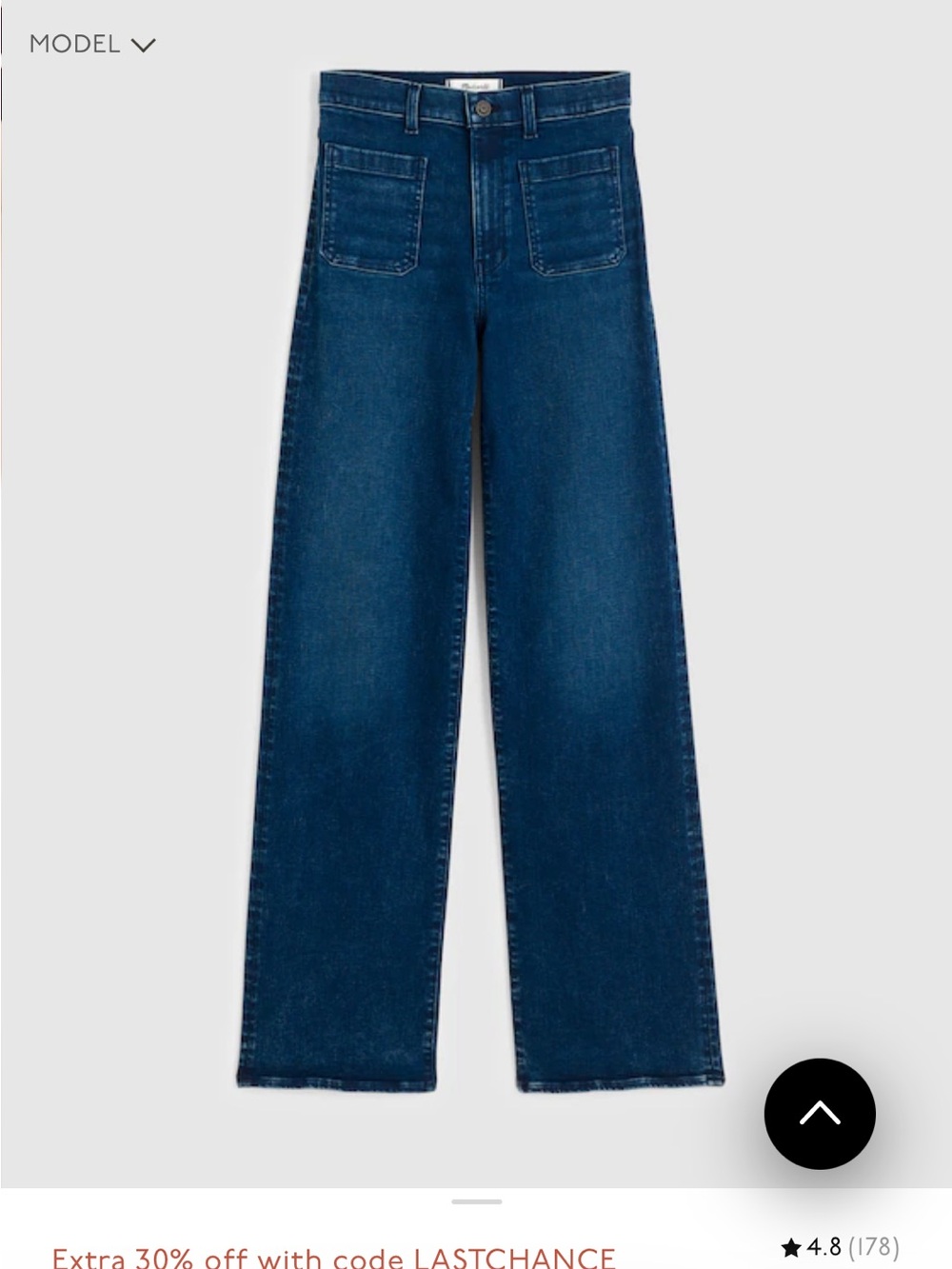 Madewell Emmett Wide Leg Women’s Jeans - Dark Blue